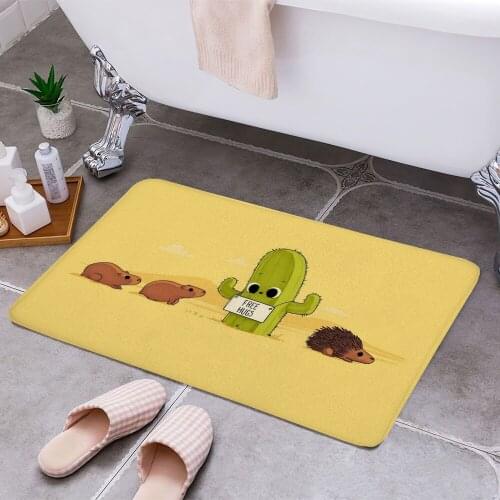 Cactus Hugs 3D Print Doormats Rectangle Non-Slip DoorMat Bedroom Kitchen Entrance Print Door rugs Dropshipping