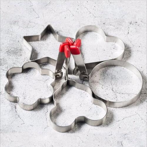 Kitchen Cooking Tools Pancake Fried Egg Mold Ring Cooker Nonstick Stainless Steel Set Of 5PCS Egg Separator For Frying Cooking