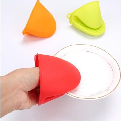 1Pc Kitchen Silicone Heat Resistant Gloves Clips Insulation Non Stick Anti-slip Pot Bowel Holder Clip Cooking Baking Oven Mitts