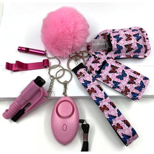 Personal Safety Survival Women Alarm Window Breaker Set Girl Self Defense Keychain Defensa Mujer Diving Material Strap