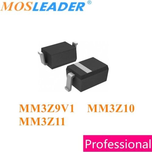 Mosleader 3000pcs SOD323 MM3Z9V1 9.1V MM3Z10 10V MM3Z11 11V 0805 MM3Z9V1T1G MM3Z10T1G MM3Z11T1G Chinese