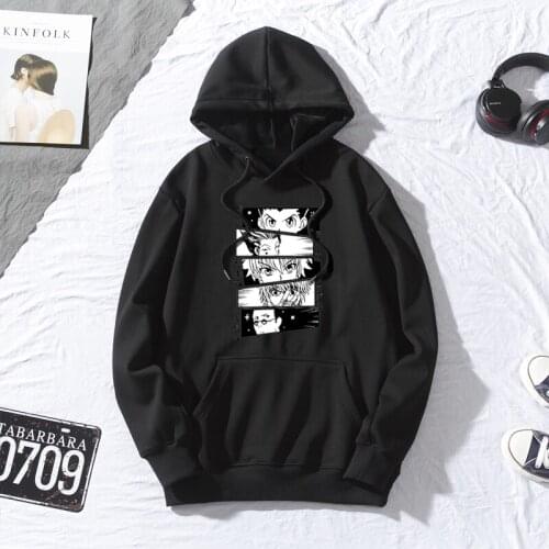 Mens Hooded HUNTERXHUNTER Hip Hop Casual Sweatshirts and Hoodie Outwear Winter Clothing 2021 New Arrival Autumn Supoleron Hombre