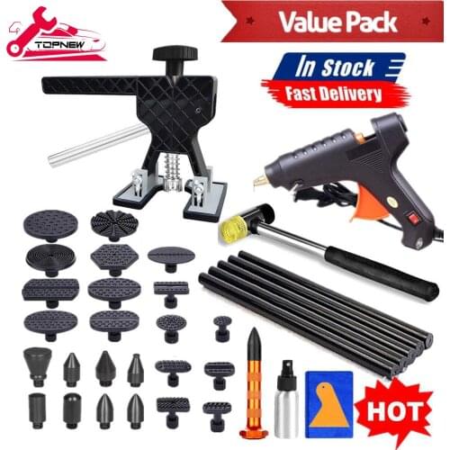 Car Dent Puller Kit Car Dent Removal Tools Kit with Black Dent Lifter Puller for Car Body Hail Dent Repair
