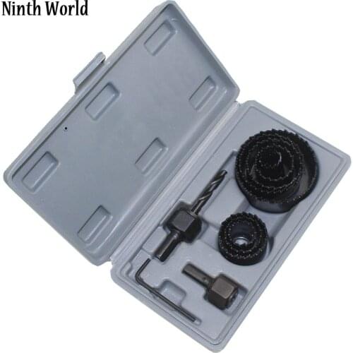 Ninth World 11Pcs Carbide Tip HSS Drill Bit Saw Set Metal Wood Drilling Hole Cut Tool 19/22/29/32/38/44/51/64mm