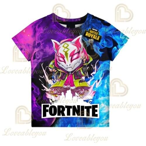 Fortnite New 3D Printed T-shirt Mens Womens Tshirt Battle Shooting Game Figure Pattern T Shirt Childrens Birthday Gifts