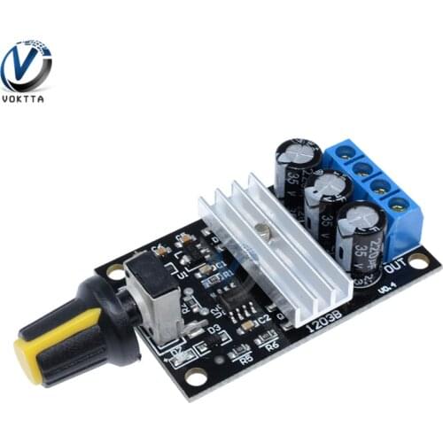 DC 6V 12V 24V 28VDC 3A 80W PWM Motor Speed Controller Regulator Adjustable Variable Speed Control With Potentiometer Switch