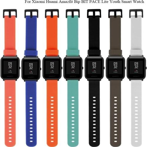 Silicone Strap for huami Amazfit Bip PACE Lite Smartwatch Bracelet Smart Watch Accessories Sport watch band belt For Amazfit Bip