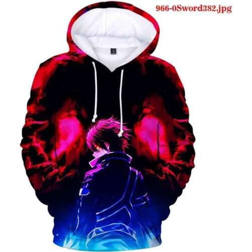 Sword Art Online Man Hoodies Autumn Winter Women Hoodies Sweatshirts Woman/mens Clothing Hooded Drawstring Pocket Pullover