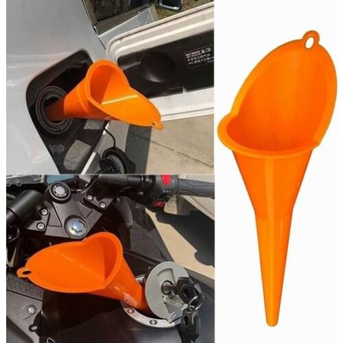 Universal Motorcycle Truck Fuel Saver Travel Diesel Additive Long Tube Gasoline Plastic Refueling Funnel Fuel Saver