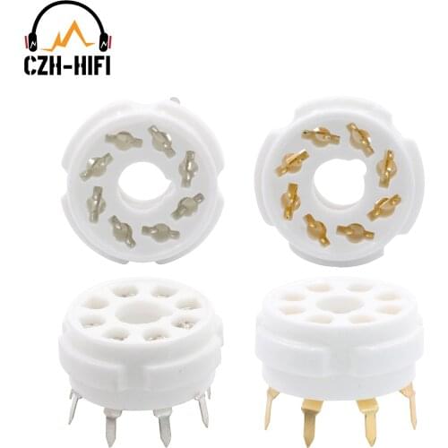 8pin K8A Octal Ceramic Tube Socket Valve Base for EL34 KT88 6V6 6SL7 5AR4 6L6 6V6 6CA7 Vintage Audio Amplifier DIY PCB Mount
