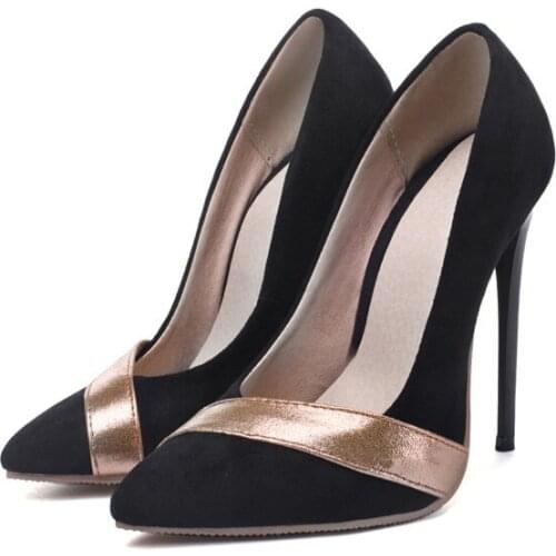 Big Size ladies high heels women shoes woman pumps Package the heel Package toes Pointed Shallow mouth