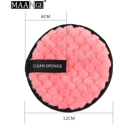 1pcs Soft Fiber Makeup Sponge Double Sided Makeup Remove Puff Facial Wash Women Lady Beauty Make Up Remover Cosmetic Tool TSLM1