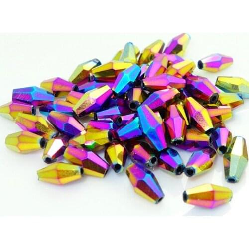 100 pieces exquisite 4x8mm Austrian Long Bicone crystal beads for Jewelry marking DIY necklace&Bracelet