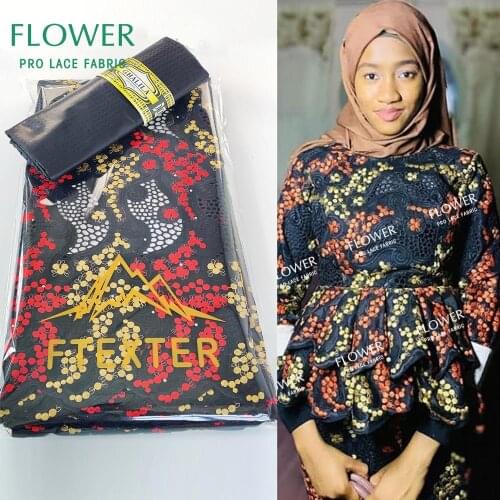 2.5+2.5 Yards Swiss Voile Lace In Switzerland With Bazin Riche Fabrics 2020 Top Quality Guipure Dry Lace Basin Riche Fabric