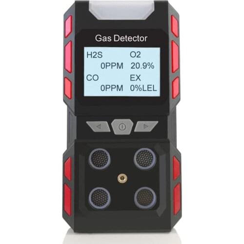 4 Gas Monitor Multi Gas Detector Sound Light Shock 4 Gas Meter Tester Analyzer Rechargeable Portable Gas Detector