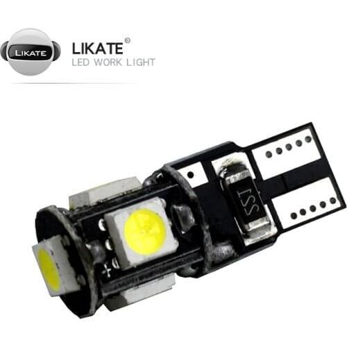 4PCS T10 Led Canbus W5W Led Bulbs 168 194 6000K White Signal Lamp Dome Reading License Plate Light Car Interior Lights Auto 12V