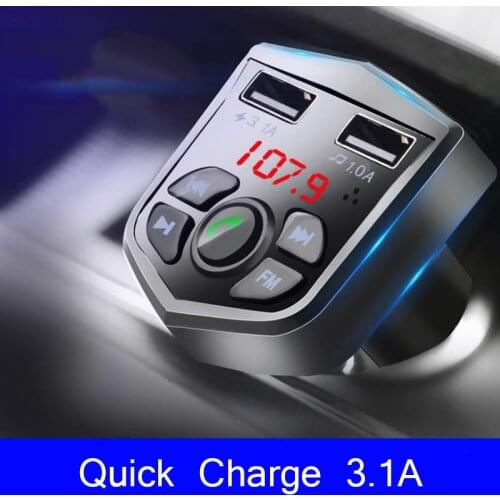 Car mp3 player Bluetooth receiver FM transmitter Audio Music Player Dual USB car charger 3.1A Interior Car Accessories