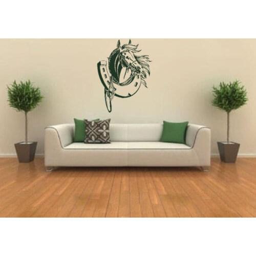 Free Shipping Kids Room Art Decor Wall Sticker Vinyl Horse Shoes Wall Mural Removable Home Decorative Wallpaper Y-682