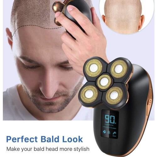 Electric Shaver for Blad Head Men LED Display Rechargeable Rotary Shaver IPX7-Waterproof Faster-Charging Mens Grooming Kit