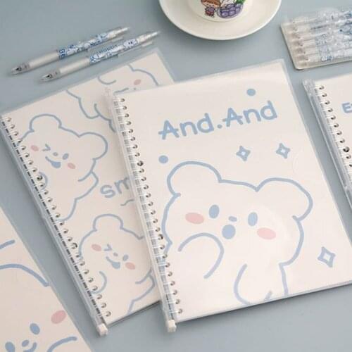 30 Sheets Kawaii Bear Rabbit B5 Binder Notebook Agenda Loose-leaf Journal Weekly Diary Books Sprial Book Gift School Stationery