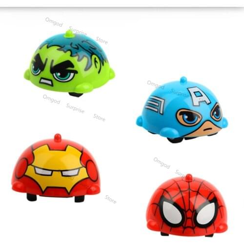 Original Marvel Spiderman Minnie Iron Man Finger Rotating Desktop Fingertip Spinning Toy Childrens Toy Car Gift for Kids