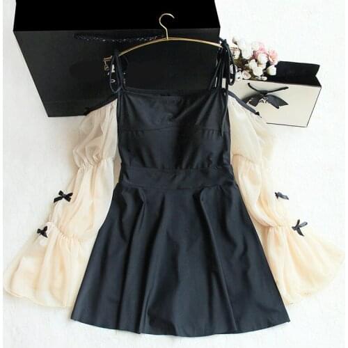 STAERK skirt style conservative cover belly show thin 2021 new cover arm off shoulder long sleeve swimsuit