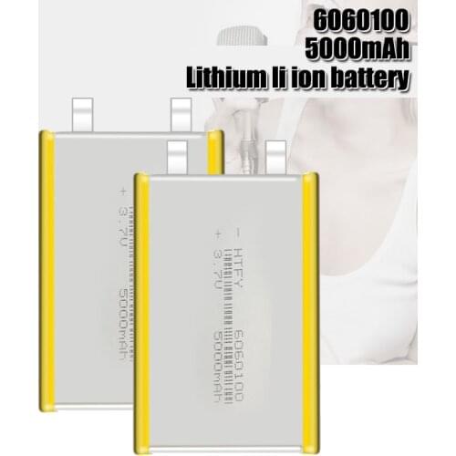3.7V 5000mAh 6060100 Polymer Lithium LiPo Rechargeable Battery For GPS PSP DVD PAD Tachograph power bank Speaker Searchlight