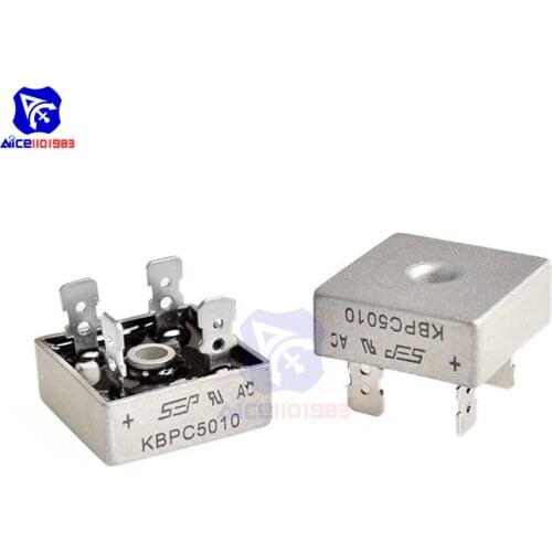 5PCS/Lot KBPC5010 Bridge Rectifier 50A 1000V AC Metal Case Single Phases Diode Bridge Rectifier