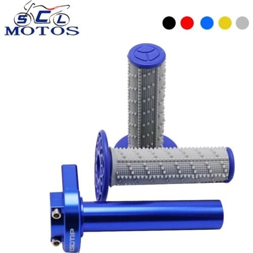 Alconstar Motorcycle grips hand rubber pedal biker scooter handlebar grips 7/8" 22MM Grips Racing For YAMAHA YZF R1 R6 R7 XJR FZ