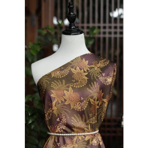 New Song Jin Cheongsam H suit Chinese style clothing 100% silk fabric silk fabric color woven traditional colors