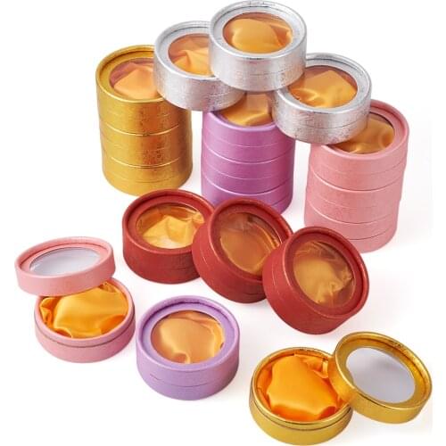 60pcs Cardboard Bracelets Boxes Round 8.5x3.5cm Jewelry Boxes Set Gifts Present Storage Display Boxes For Bracelet