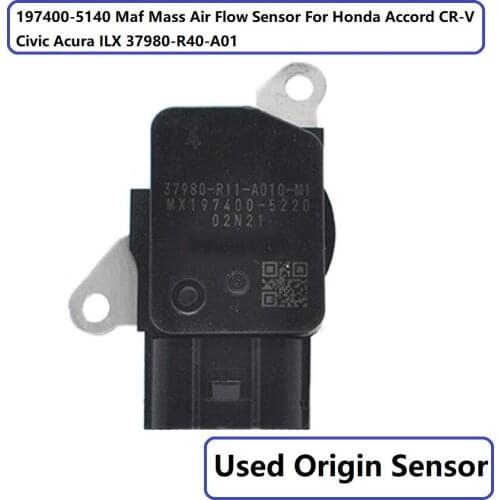 Used Origin Maf Mass Air Flow Meter Sensor For Honda Accord CR-V Civic Acura ILX 37980-R40-A010-M1 197400-5140 , 197400-5220