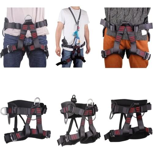 Full Body Harness Safety Fall Arrest Shoulder Straps Sitting Belt Climbing Protection for Tree Rock Climbing Outdoor Works