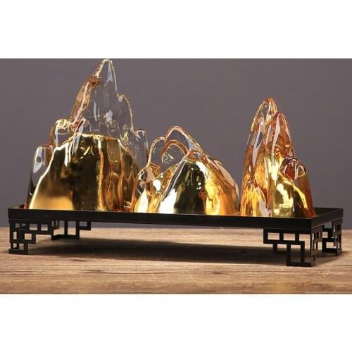 Rockery furnishing articles Wine cabinet decorative arts and crafts Chinese zen furnishing articles home decore