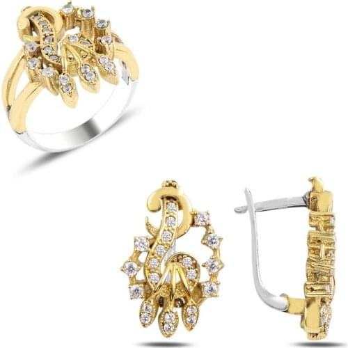 Silver 925 Sterling Zircon Cubic Zirconia Authentic Set