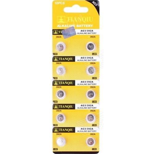 TIANQIU AG3 LR41/392 Alkaline 10'lu Button Battery