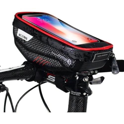 Waterproof Bicycle Front Tube Cycling 4.7-6.2 inch Phone Bag Hard Shell Shockproof MTB Road Bag Bicycle Accessories
