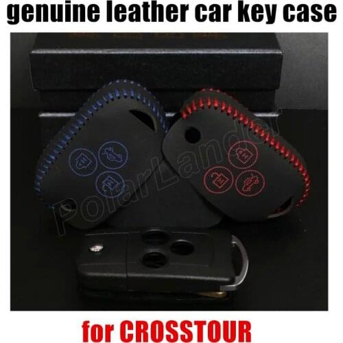 Only Red High grade top quality car key case fit for HONDA 11 CIVIC CROSSTOUR leather cover key case sewing by hand high quality