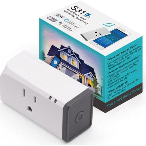 Itead Sonoff S31 US 16A Smart WiFi Socket Monitor Energy Use Remote Outlet Wi-fi Switch Works With Alexa Google Home Assistant