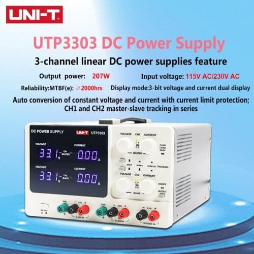 UNI-T UTP3303 DC Power Supply High Precision Programmable Adjustable Digital Voltage Dual-channel Three-way Adjustable 32V/3A