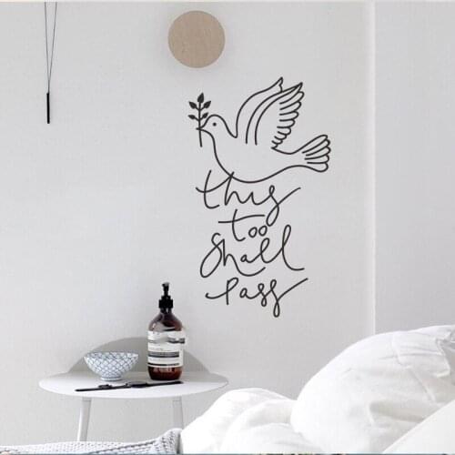 Pigeons Wall Sticker Peace Dove Vinyl Decal Couple Birds Bedroom Decor Romantic Interior Stickers Creative Headboard Decoration
