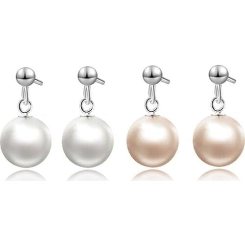 Yingwu Silver 925 Jewelry Silver Pearl Earrings For Women Silver Stud Earrings Popular Party Engagement Wedding Earrings Jewelry