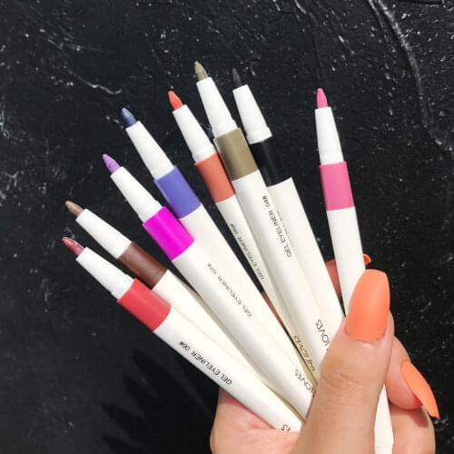 10 Colors Eyeliner Waterproof Quick-drying Solid Eyeliner Lying Silkworm Make Up Long-lasting Waterproof Cosmetics Pen TSLM1