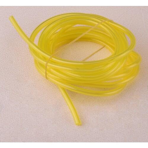 10 Feet 3MM Petrol Fuel Gas Line Pipe Hose Fit for Trimmer Chainsaw Blower Semitransparent Yellow 6617