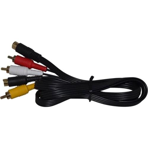 10pcs a lot Gold Plated Plug S-Video Cable for Saturn RCA AV Audio Video Cord for SEGA SS