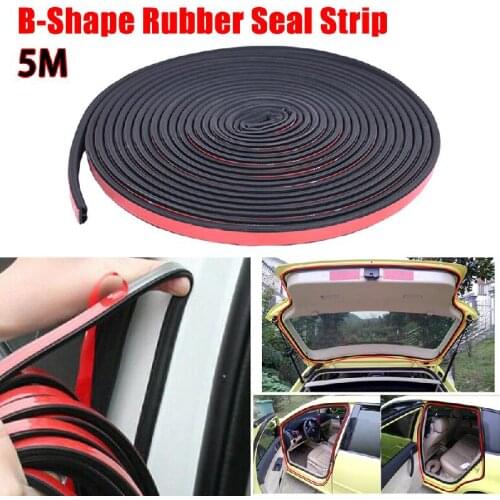 55M B-Shape Universal Car Door Hood Trunk Trim Edge Moulding Rubber Weatherstrip Seal Strip