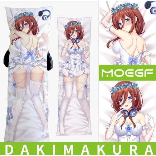 Anime The Quintessential Quintuplets Dakimakura Hugging Body Pillow Case Nakano Miku DIY Pillow Cover