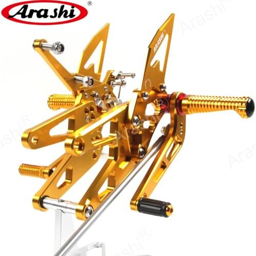 Arashi For YAMAHA YZF R6 2003-2005 CNC Adjustable Footrest Rider Foot Pegs Rear Sets Rearset Footrest YZF-R6 2003 2004 2005