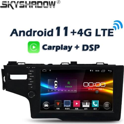 6GB + 128GB Carplay DSP Android 10.0 4G LTE IPS Car DVD Player GPS Map WIFI Bluetooth 5.0 RDS auto Radio For Honda Fit 2014 2015