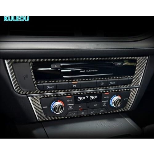 Car Interior Air conditioning CD panel 3D Sticker for Audi a6 c4 c5 c6 c7 4f quattro A7 Accessories Car Styling